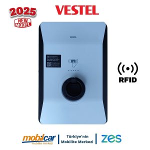 Vestel ZES Elektrikli Araç RFID Şarj İstasyonu Kablolu 22KW 32A 5 Metre 2025